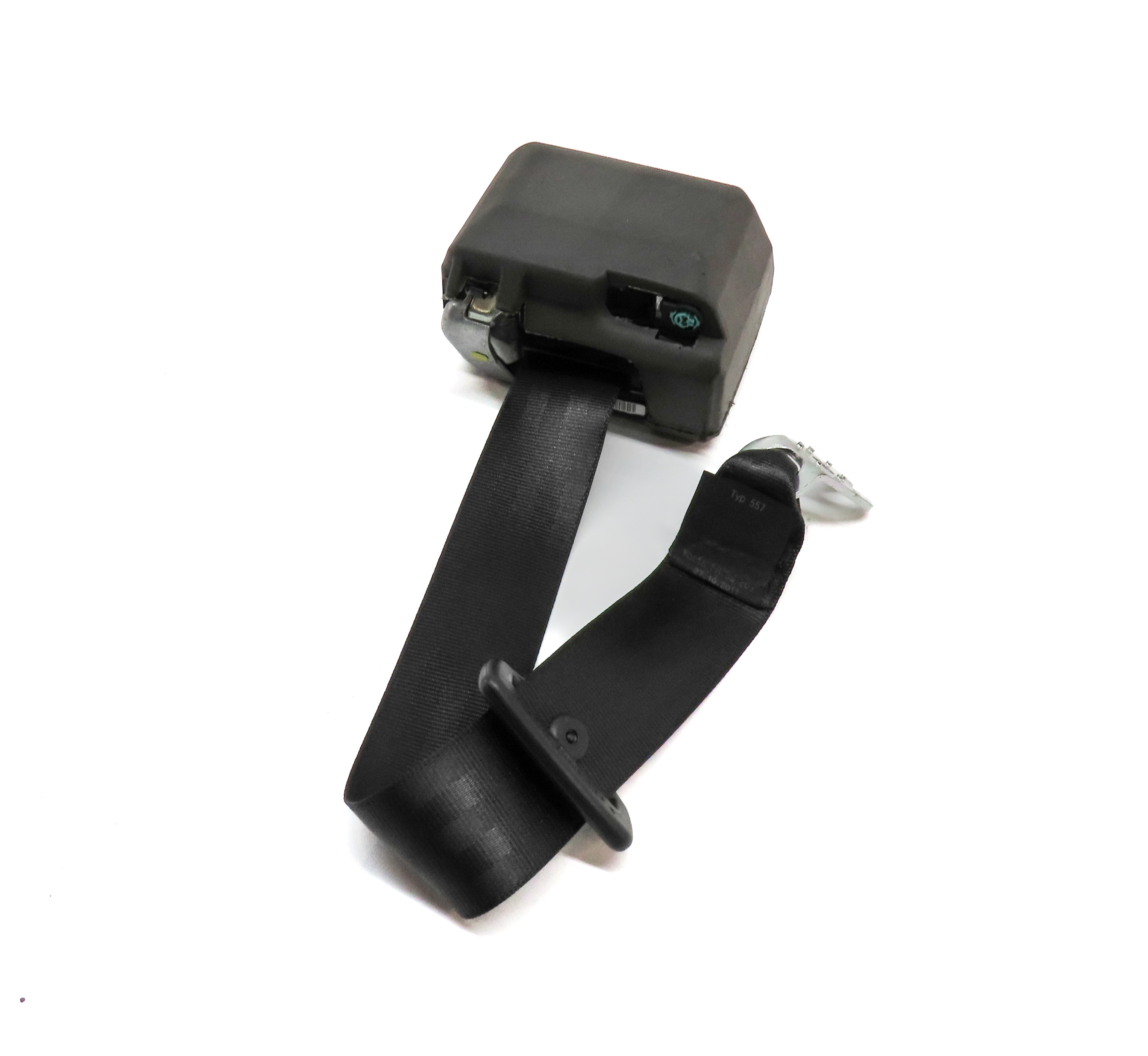 2012 AUDI S4 (B8 8K) REAR RIGHT SEAT SEATBELT RETRACTOR (BLACK) — exact item pictured